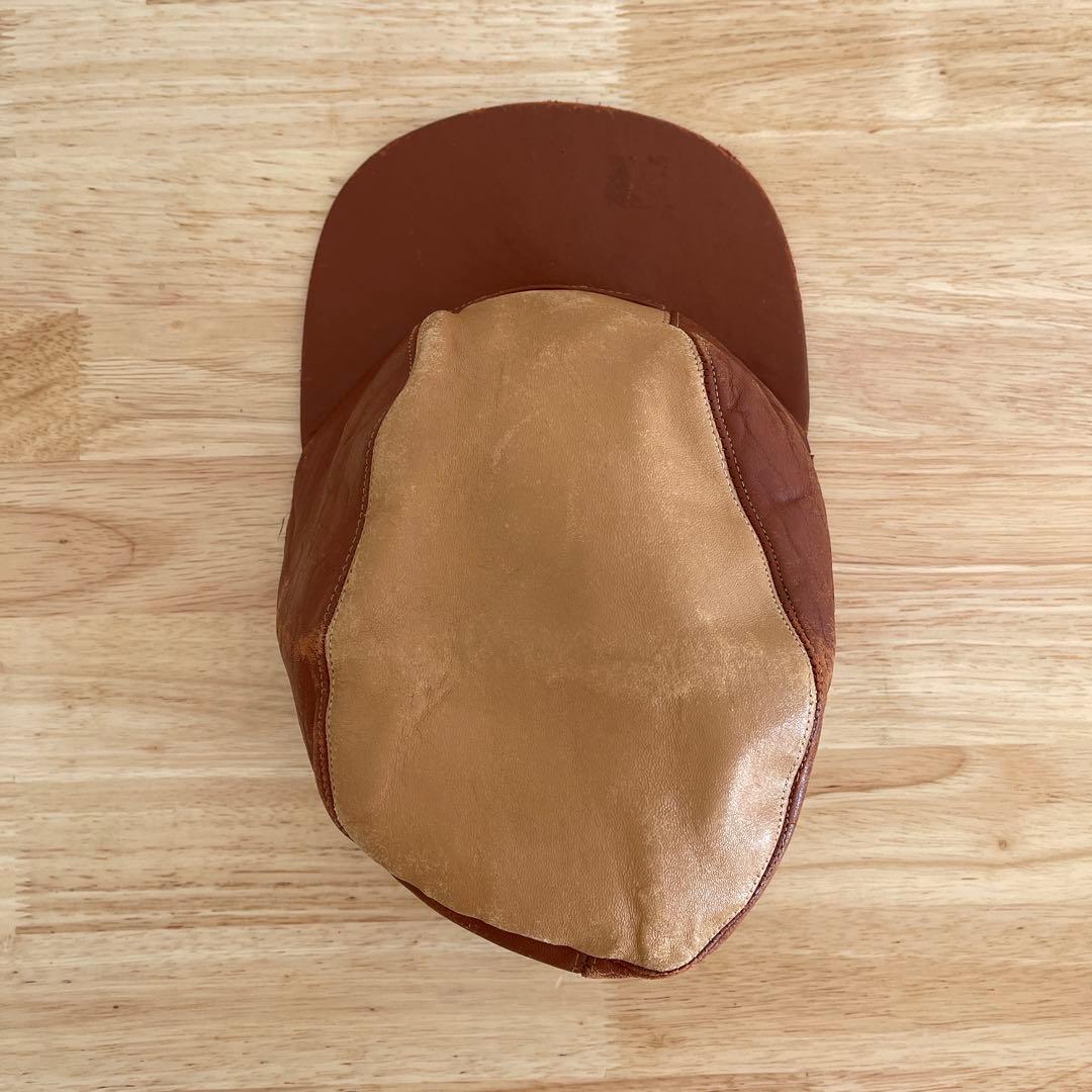 希少　50's レザー　キャップ