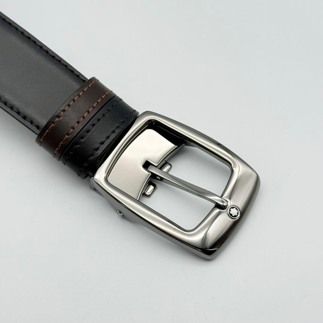 ✨美品✨モンブラン ベルト ホワイトスター ビジネス 紳士 純正ベルト 箱冊子付