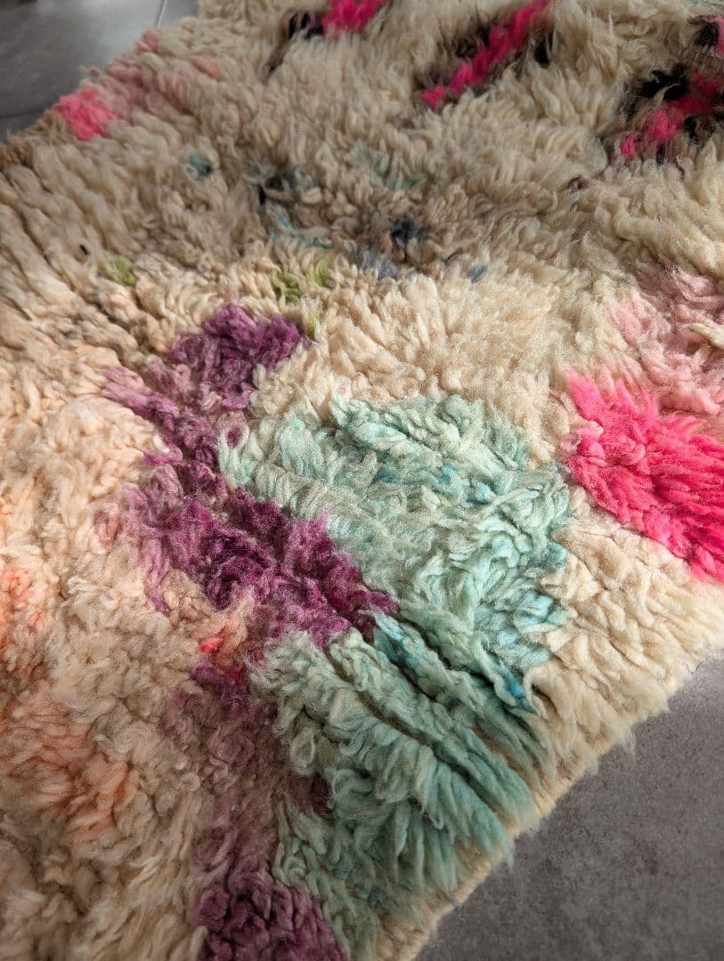 モロッコラグ　ヴィンテージラグ モロッカン　アイボリー　ベージュ