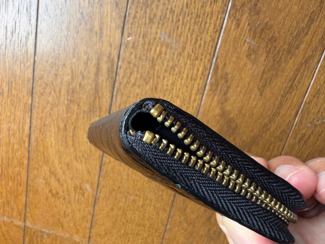 フェリージ クロコダイル風レザー 黒 ブラック ケース