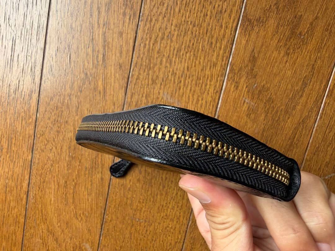 フェリージ クロコダイル風レザー 黒 ブラック ケース