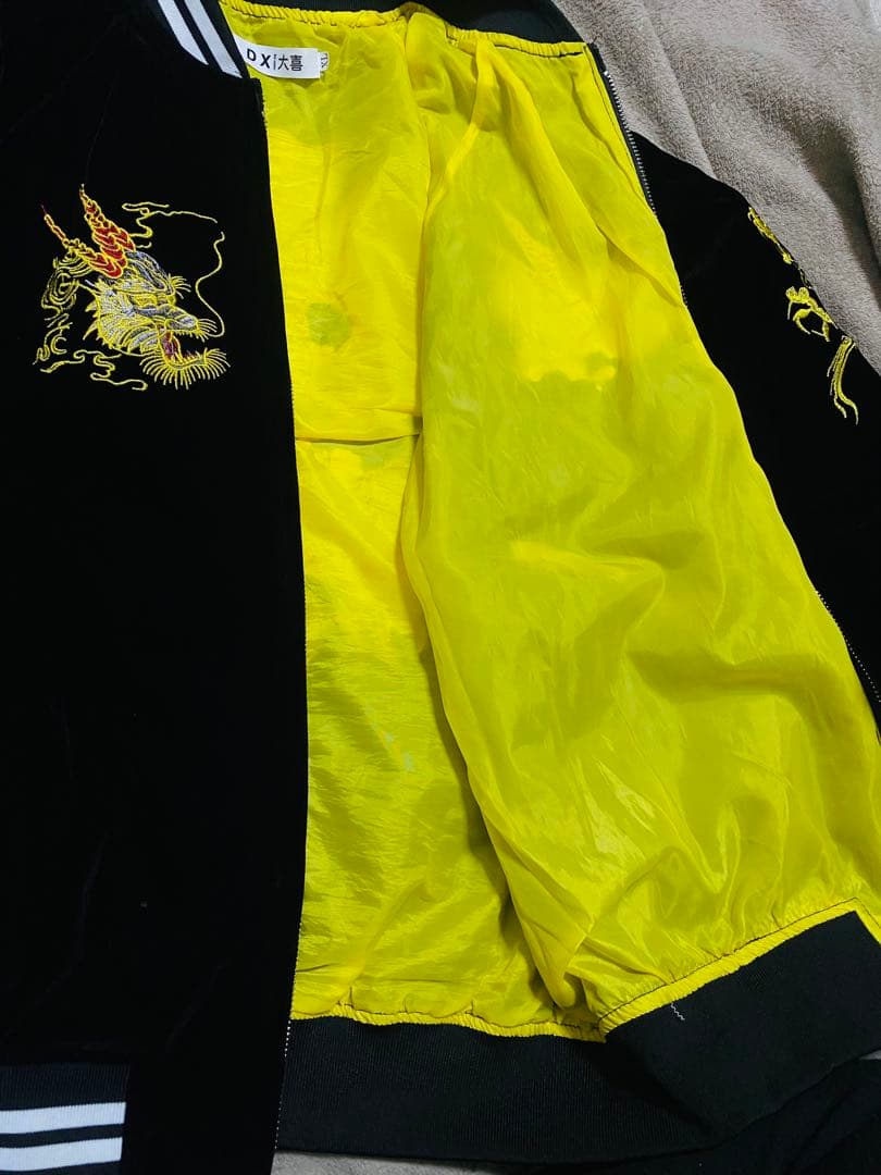 DX 美品 別珍 日本 未使用近い スカジャン 限定龍 unisex