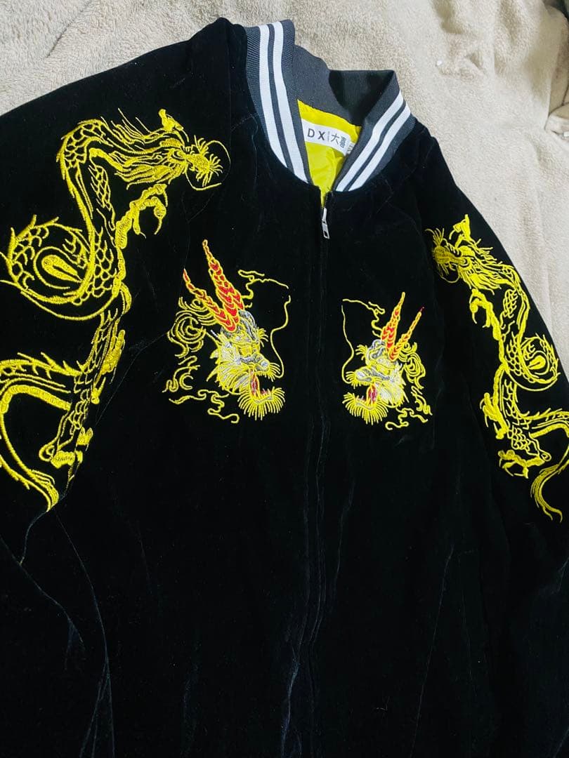 DX 美品 別珍 日本 未使用近い スカジャン 限定龍 unisex