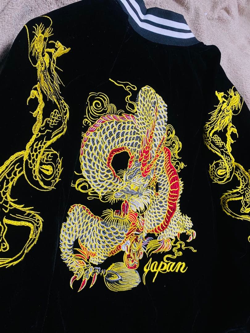 DX 美品 別珍 日本 未使用近い スカジャン 限定龍 unisex