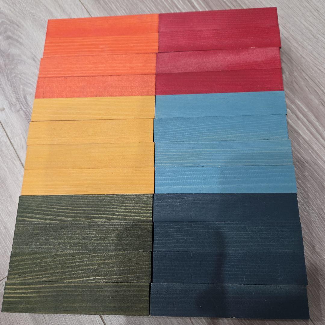 カラーカプラ　カプラ　KAPLA　積み木　120ピース+おまけピース9色