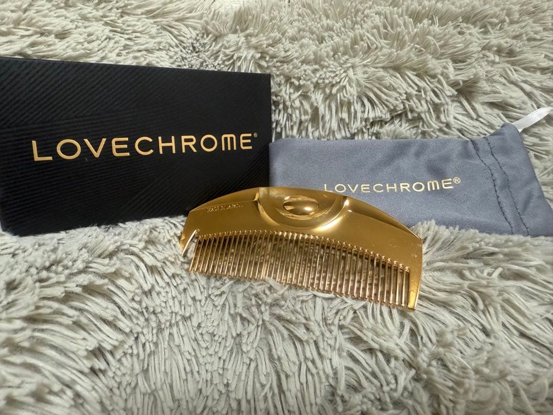 LOVECHROMEラブクロム　ゴールドコーム 日本製 ポーチ付き