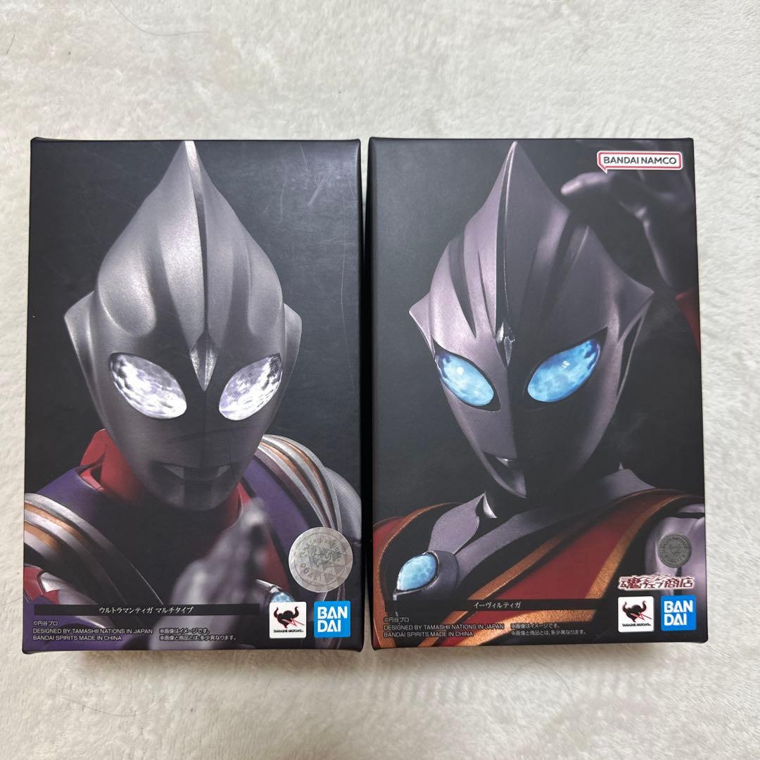 真骨彫 ウルトラマンティガマルチタイプ イーヴィルティガセット