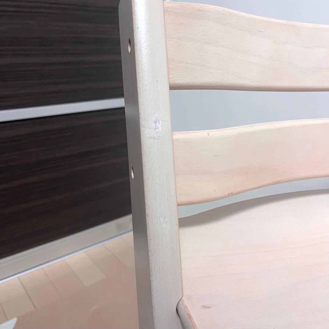 【新型ベビーセット付き】シリアル4　ストッケ トリップトラップホワイトウォッシュ