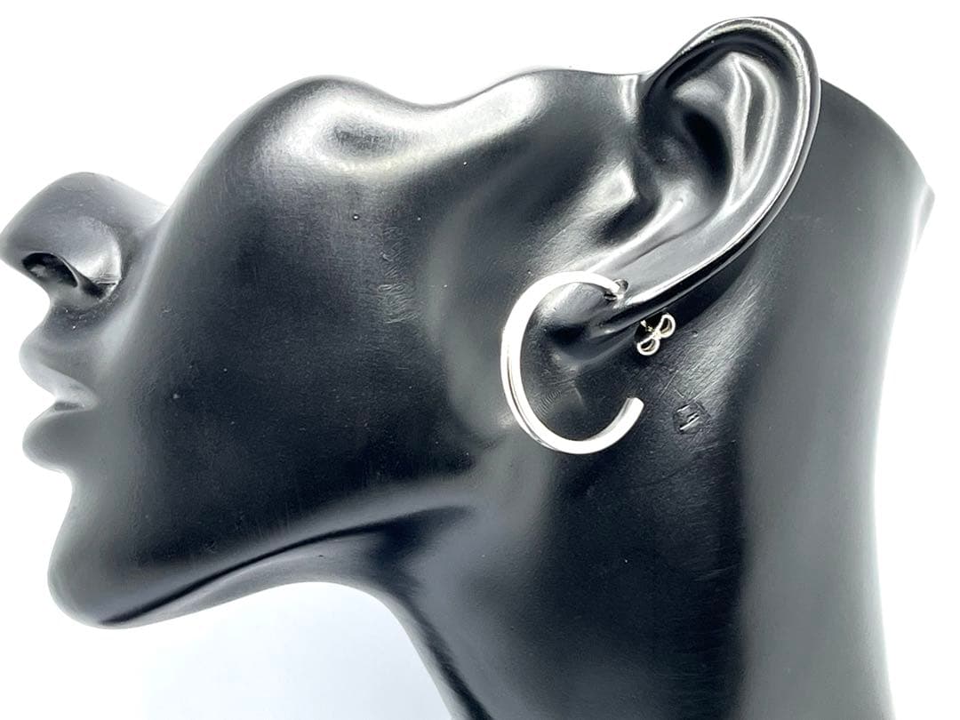 h591 超美品　ティファニー　1837 ラージ　フープ　ピアス　925 片側