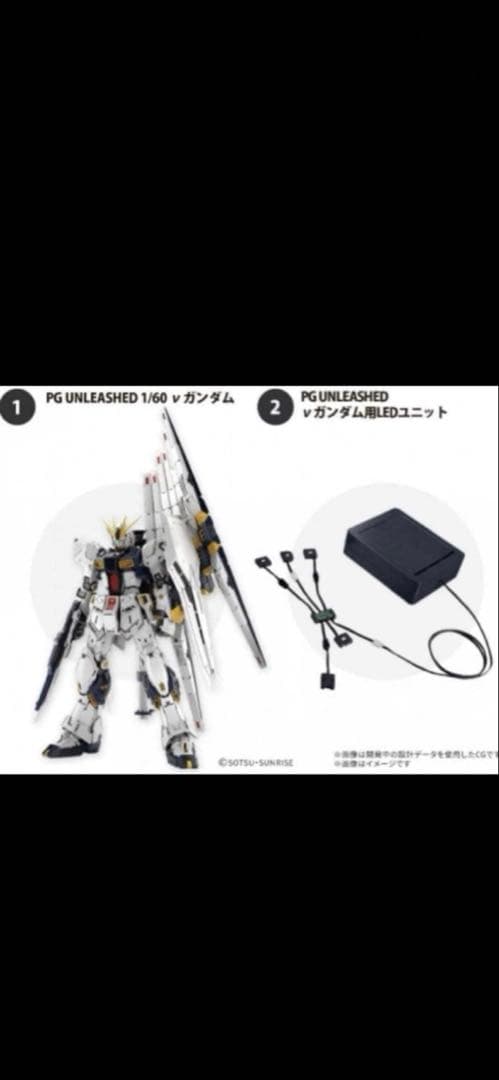 PG UNLEASHEDνガンダム1/60スケールRX-93LEDユニットセット
