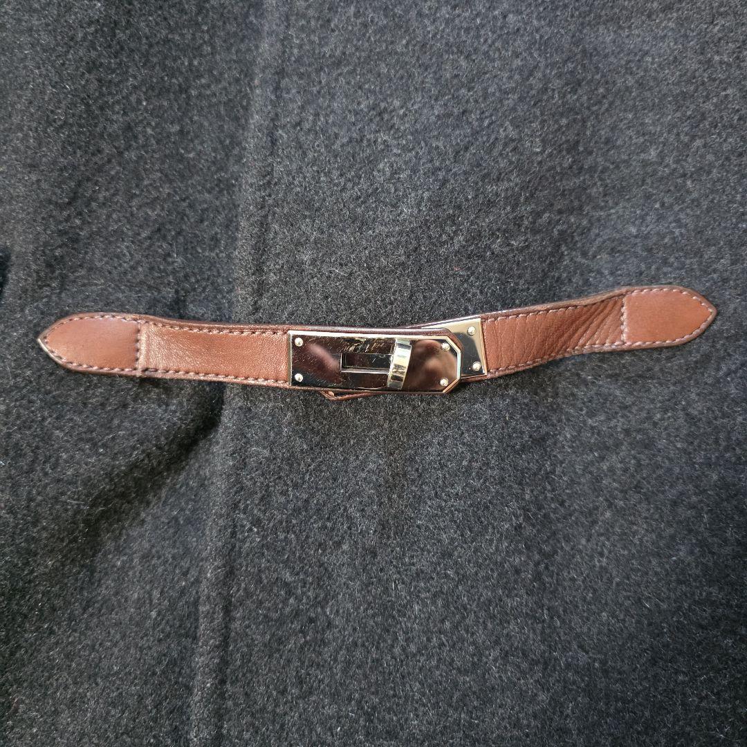 HERMÈS　エルメスケリー ダークグレー ダッフルコート　40サイズ