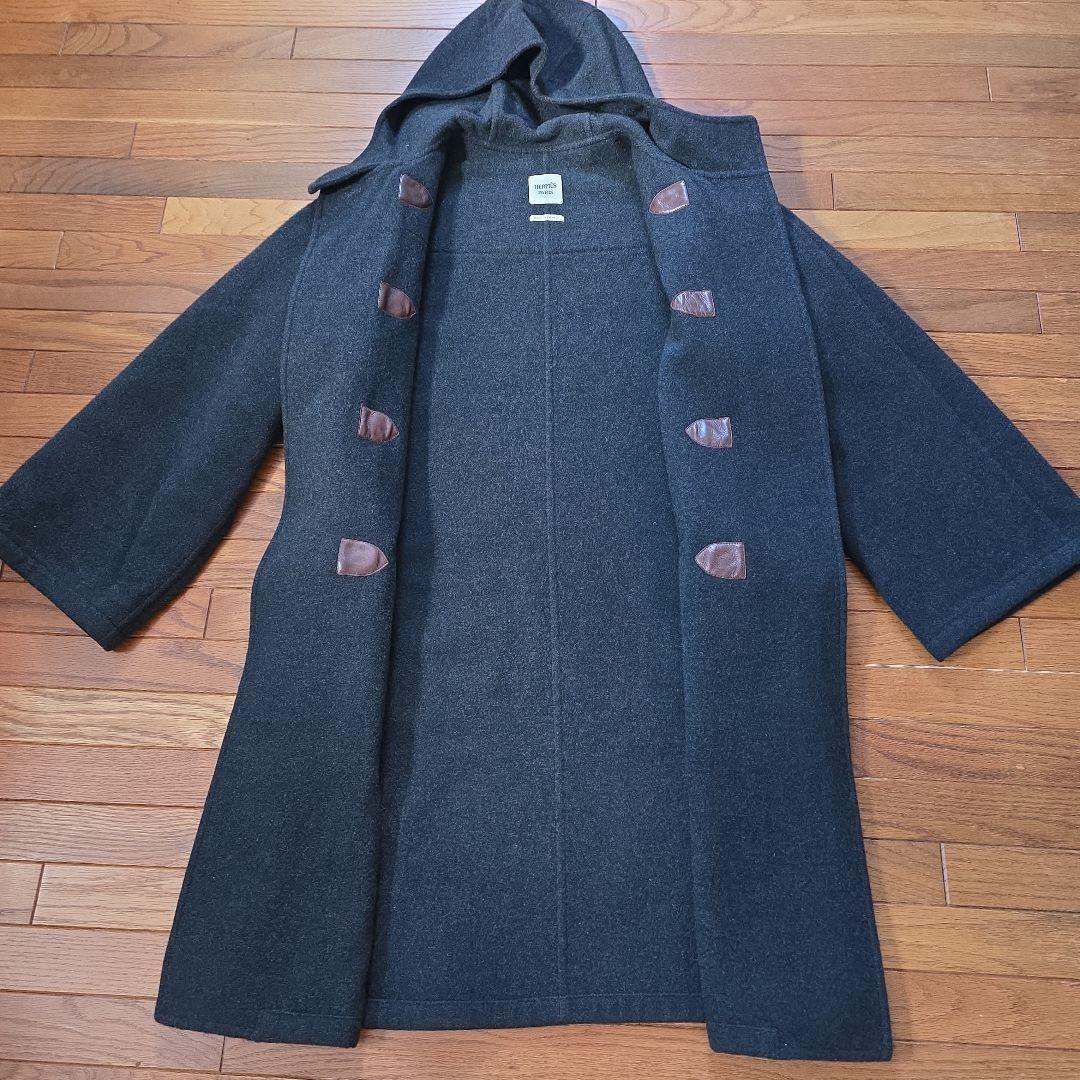 HERMÈS　エルメスケリー ダークグレー ダッフルコート　40サイズ