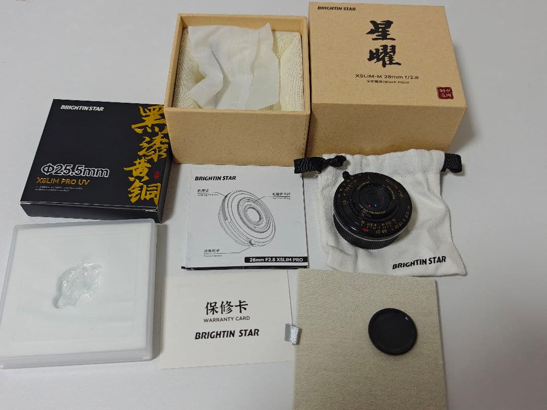 新品同様 Brightin Star 28mm/F2.8 UV付 ライカm