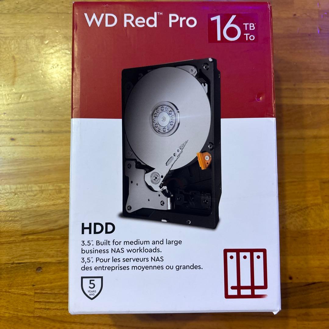 WD Red Pro 16TBHDD 3.5インチNAS用並行輸入品『箱開封済』