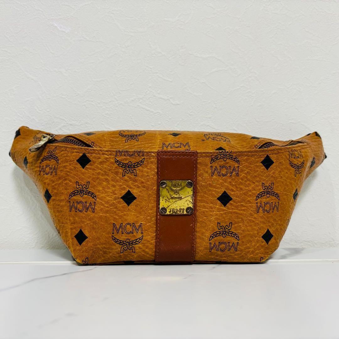 希少 大人気 MCM ヴィセトス レザー ウエストポーチ ボディバッグ ロゴ