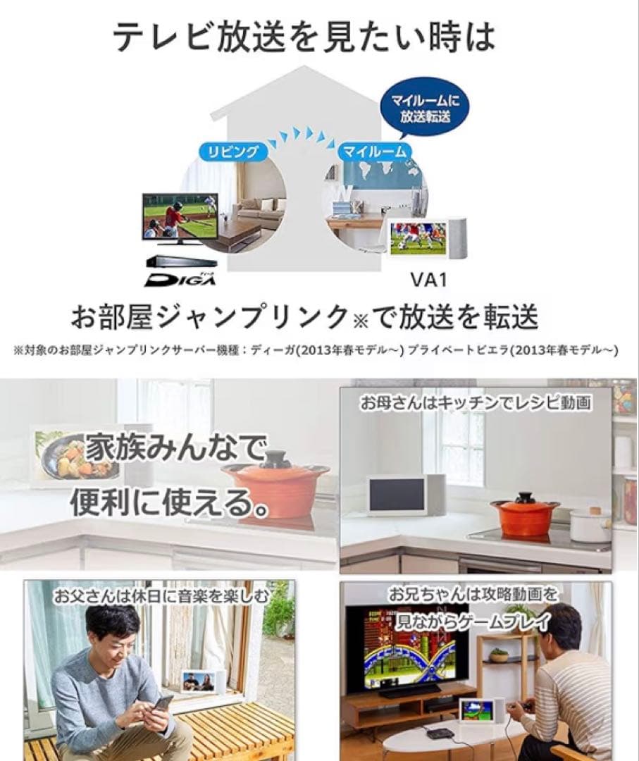 【新品】パナソニック SC-VA1-W モニター付きワイヤレススピーカー