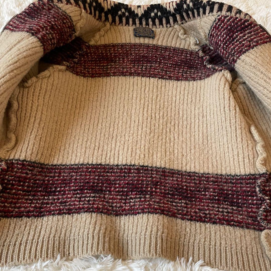 希少70〜80s USA製 PENDLETON カウチンTALON リングジップ