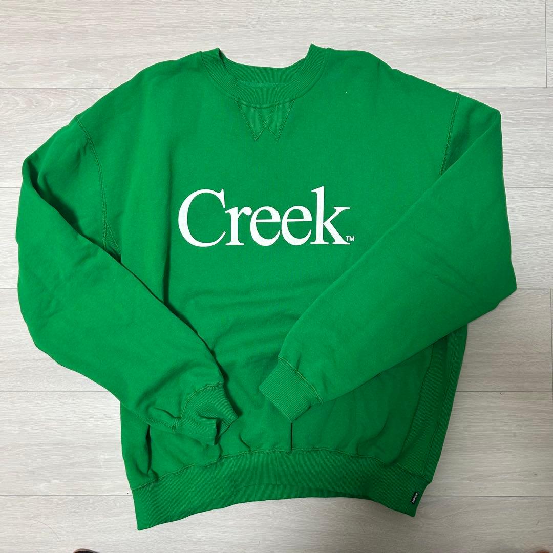Creekロゴスウェット 緑色 WHIMSY