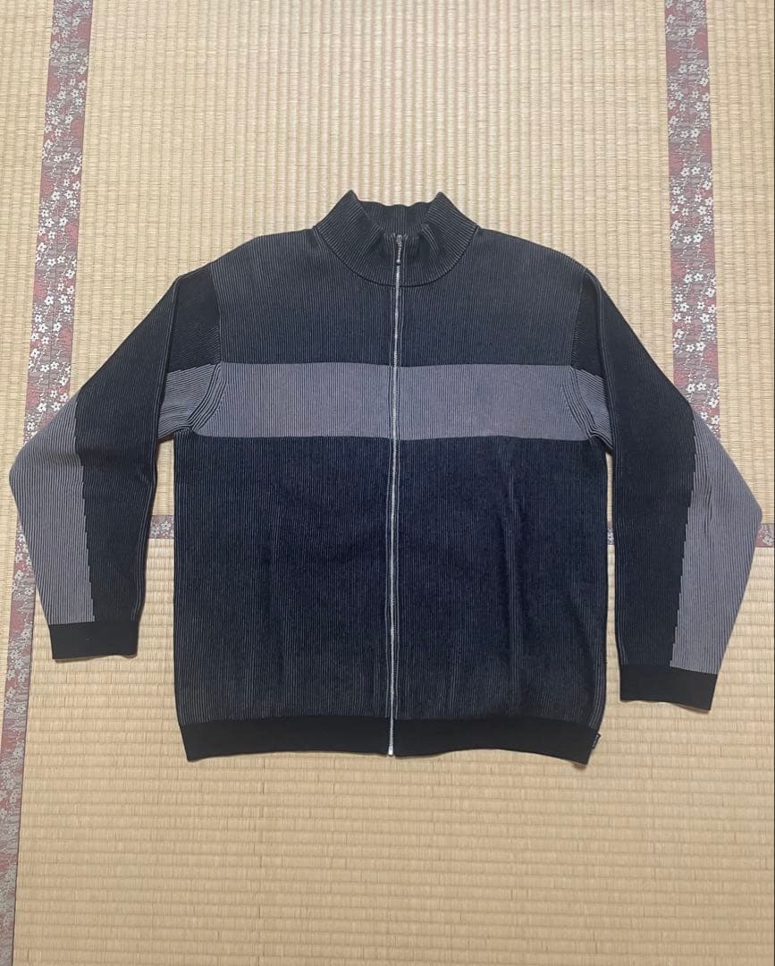 Supreme 22aw 2トーン ストライプ ジップアップ　ニット セーター