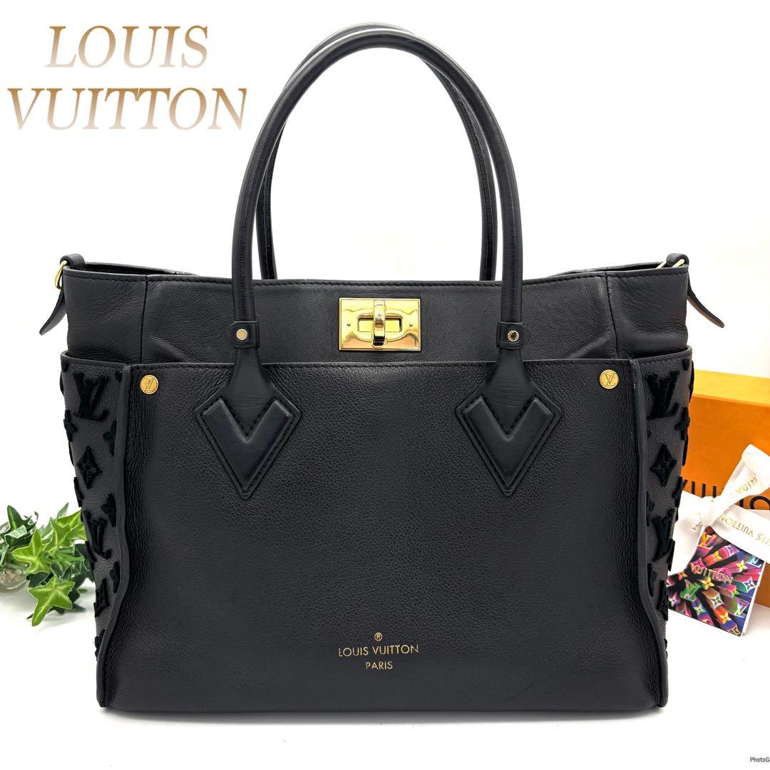 ルイヴィトン オンマイサイド MM モノグラム タフタージュ ブラック バッグ