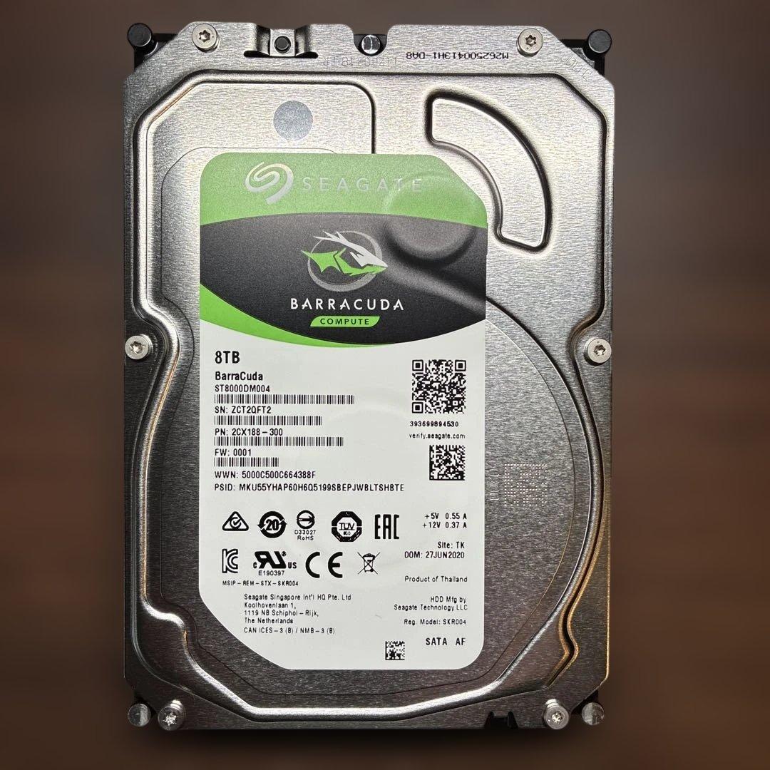 新品箱なし 8TB HDD SEAGATE BARRACUDA ①