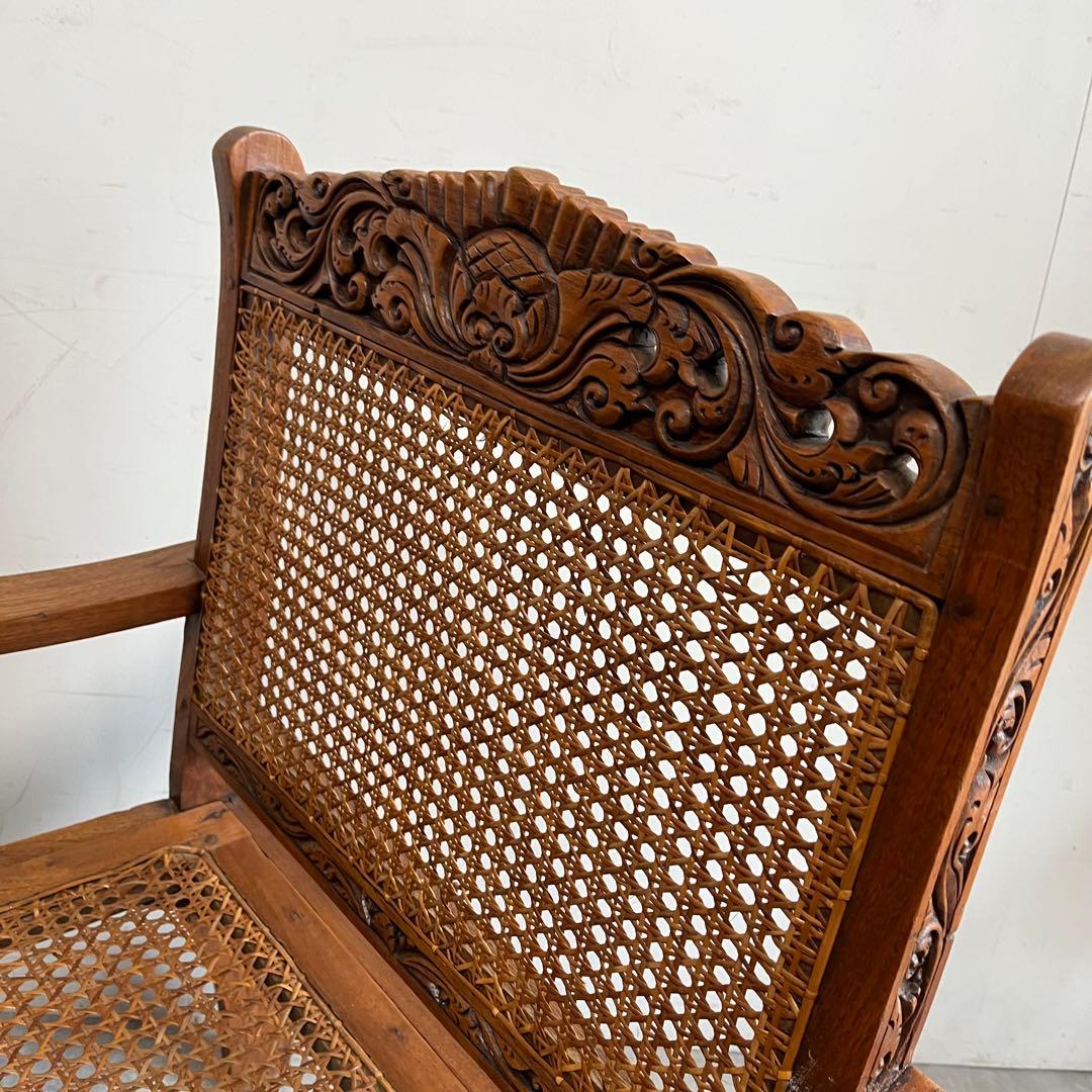 アンティーク チェア ラタン シート z439