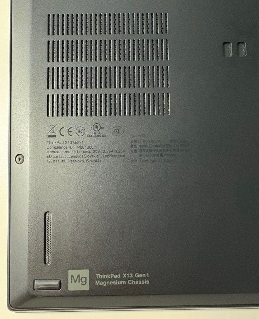 Lenovo ThinkPad X13⭐️インテルi5搭載✨バッテリー健康度89％