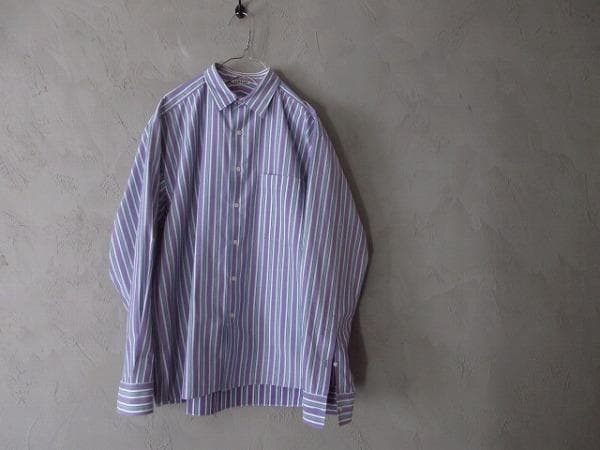 トップス AURALEE WASHED FINX TWILL STRIPE SHIRTS