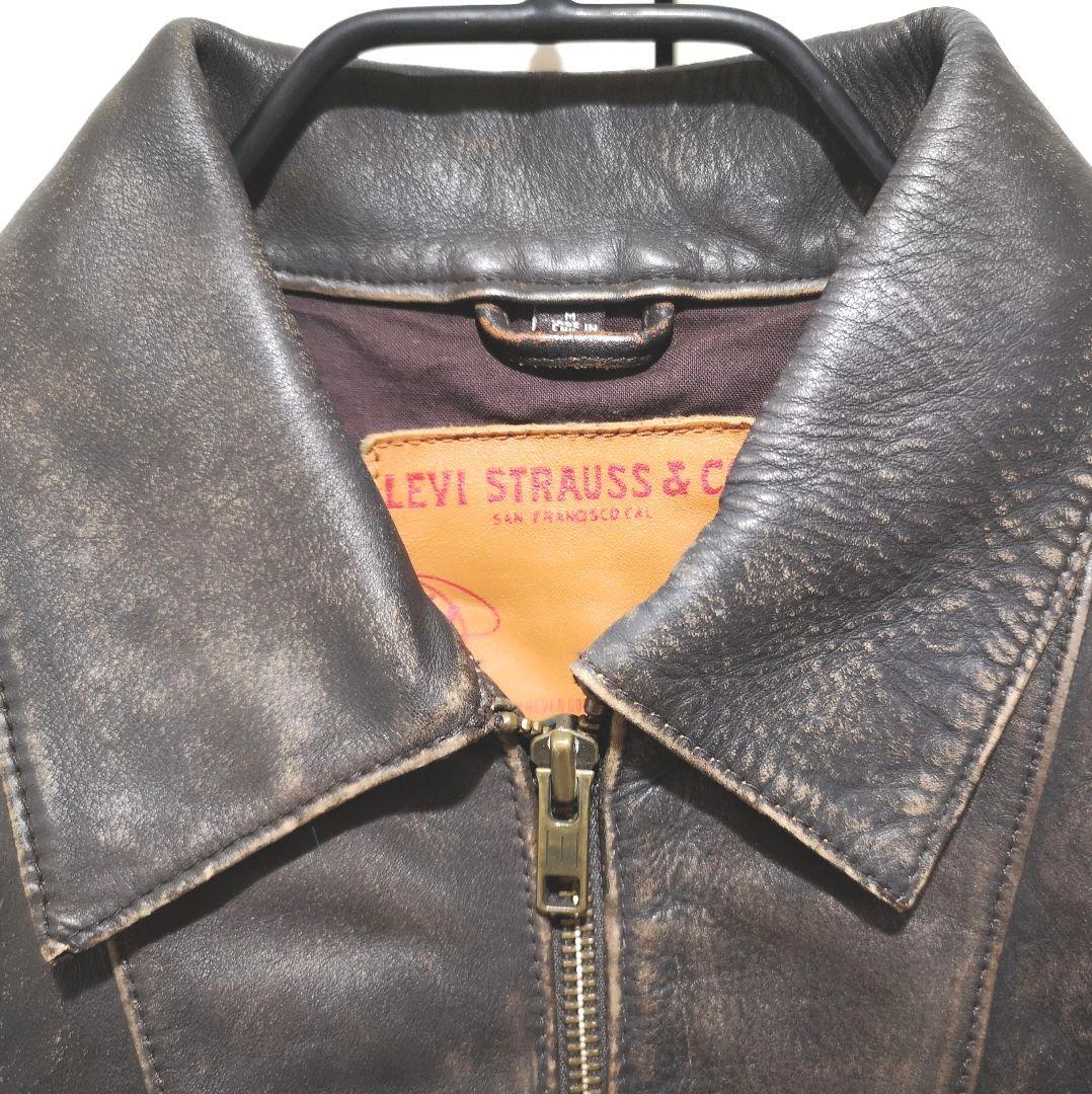 リーバイス レザージャケット シングルライダース Ｍ ヴィンテージ加工 激レア品