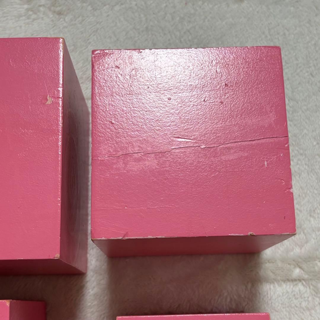 モンテッソーリ ピンクタワー　はめ込み円柱　茶色い階段　感覚教具　まとめ売り