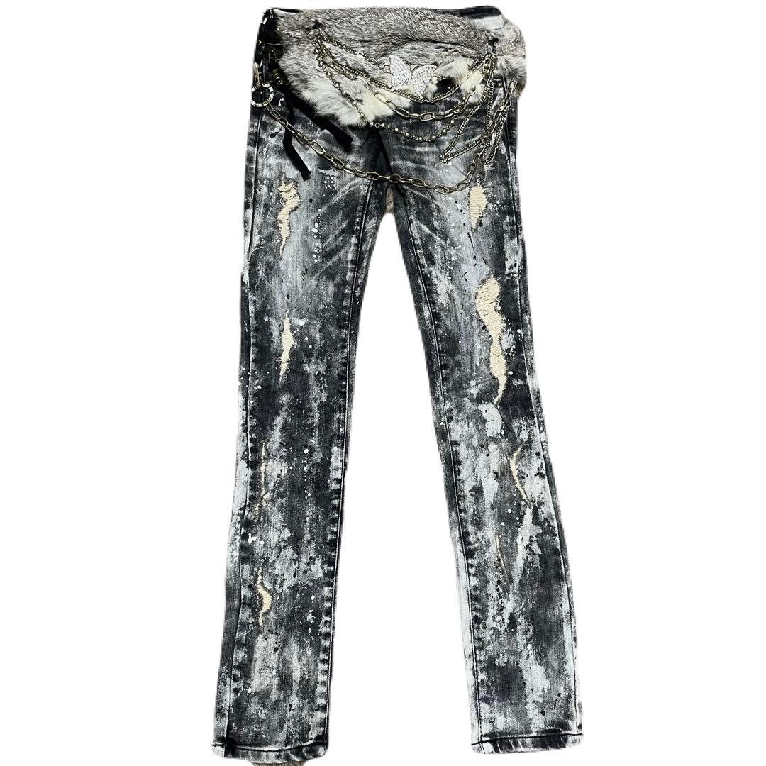 d.i.a. GARULA  fur belt denim pants ベルト