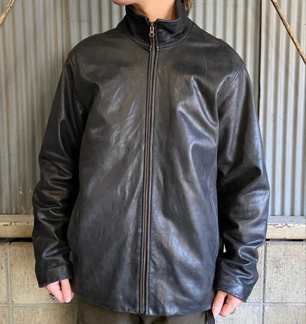 田*中様 OLD GAP レザージャケット スタンドカラー Lサイズ ブラック