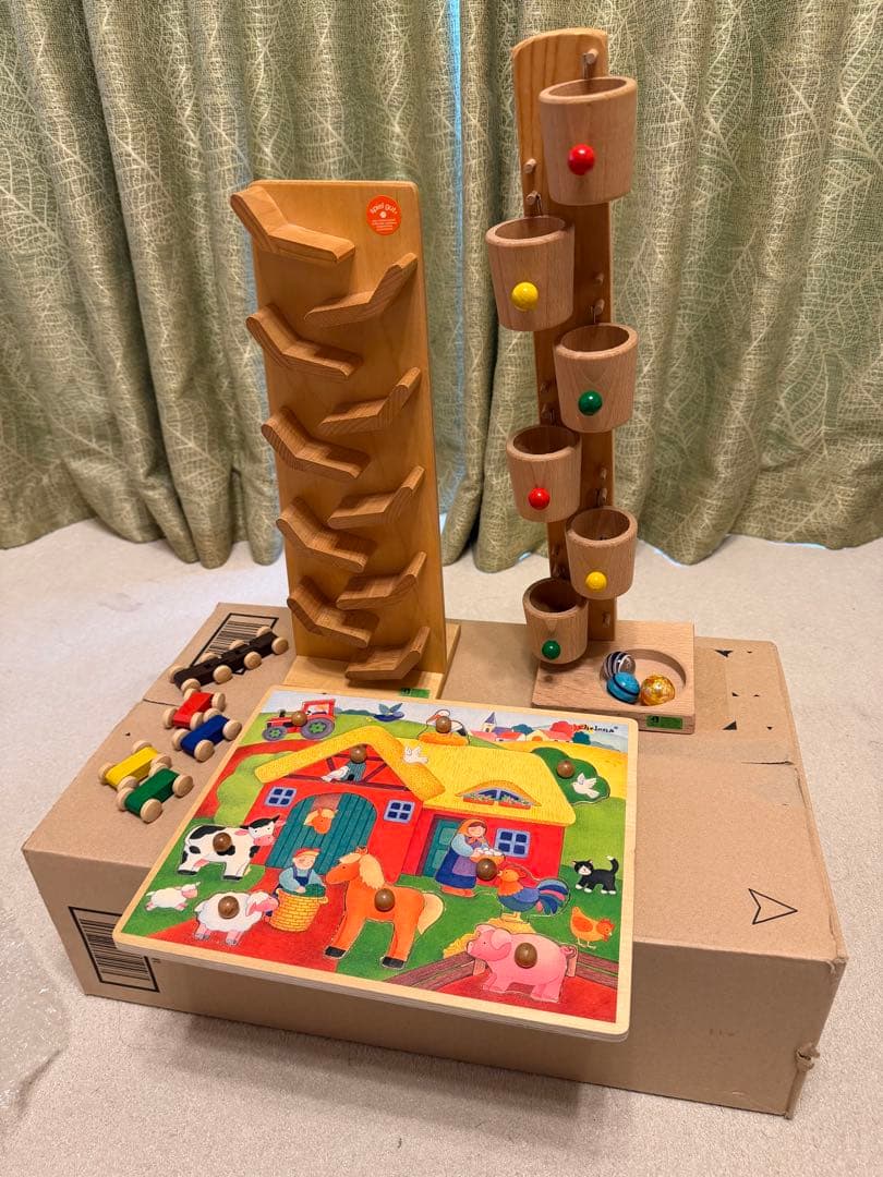 木製おもちゃ　知育おもちゃ３点セット