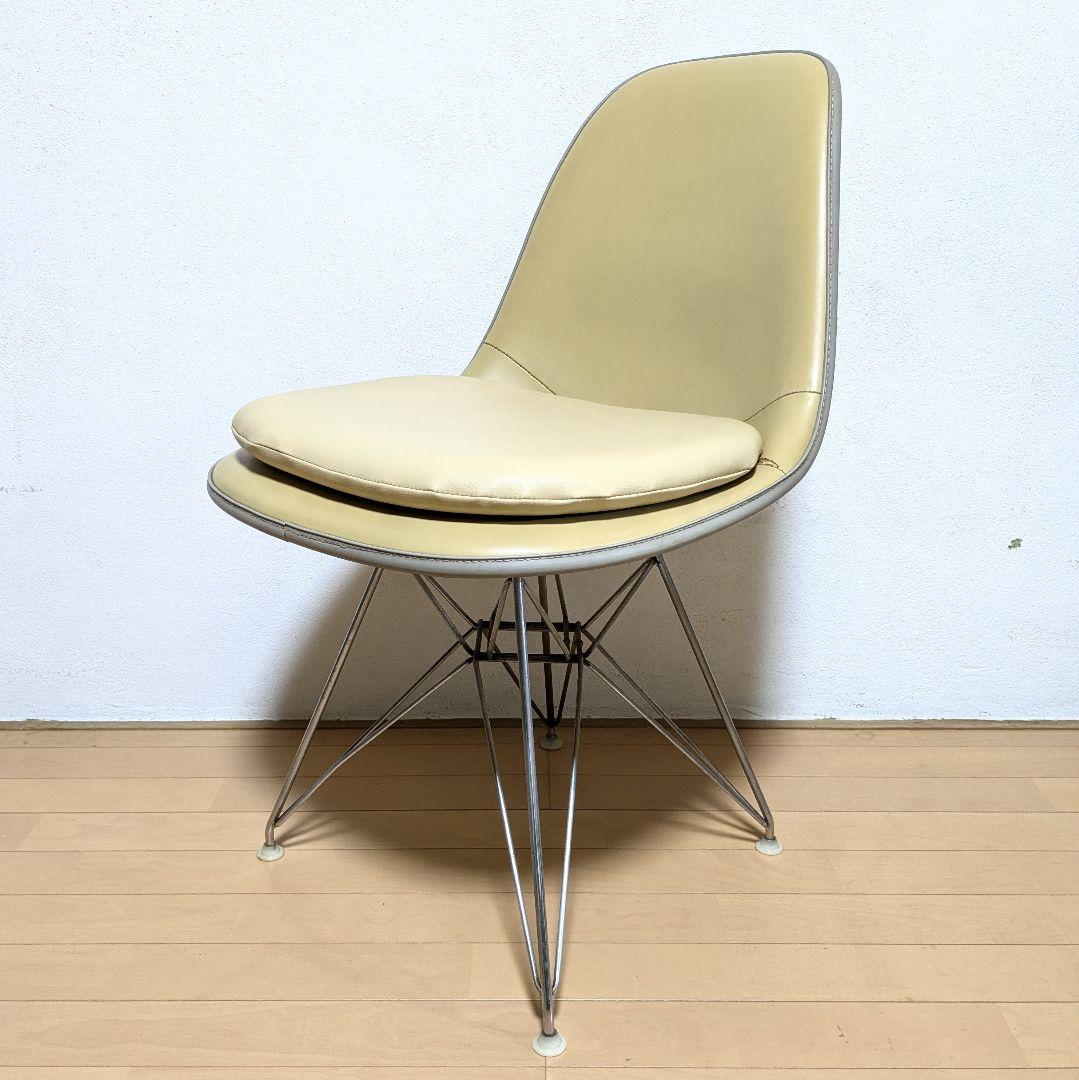 希少 正規品 ハーマンミラー イームズ シェルチェア ナウガレザー パッド付 3