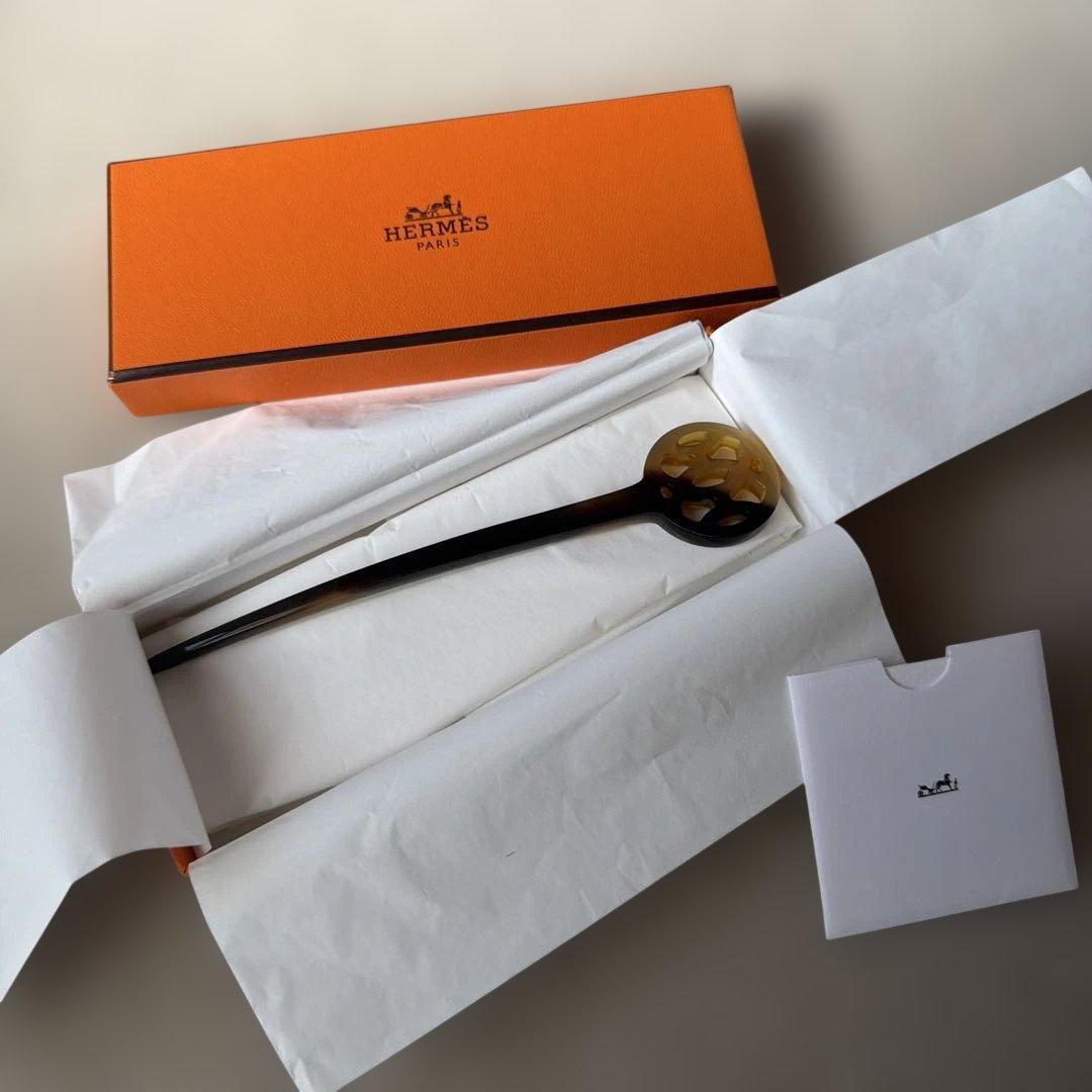 HERMES バッファローホーン　かんざし　水牛　卒業式