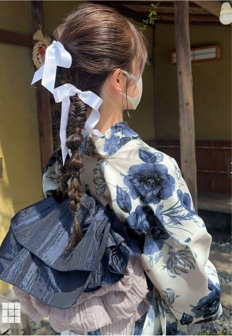 新品・未使用　水彩花柄浴衣セット[gi1519] GRL