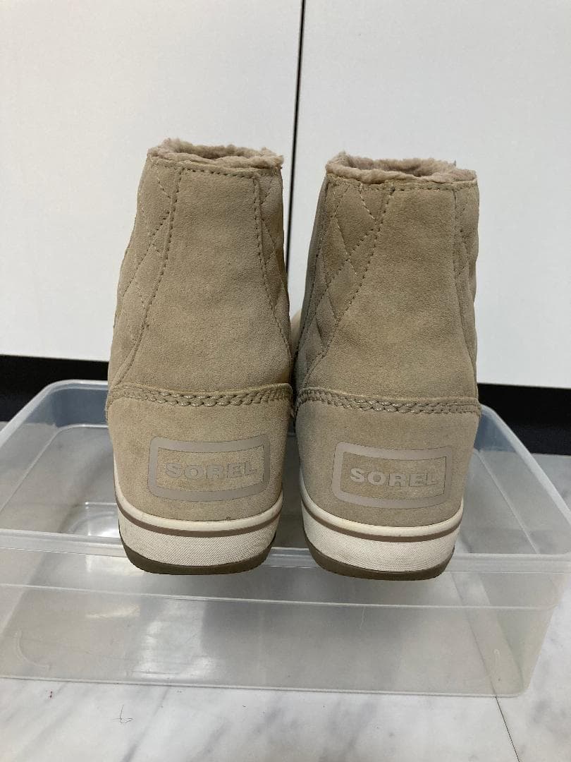 【美品】SOREL GLACY SHORT ブーツ 防水 【25cm】ベージュ