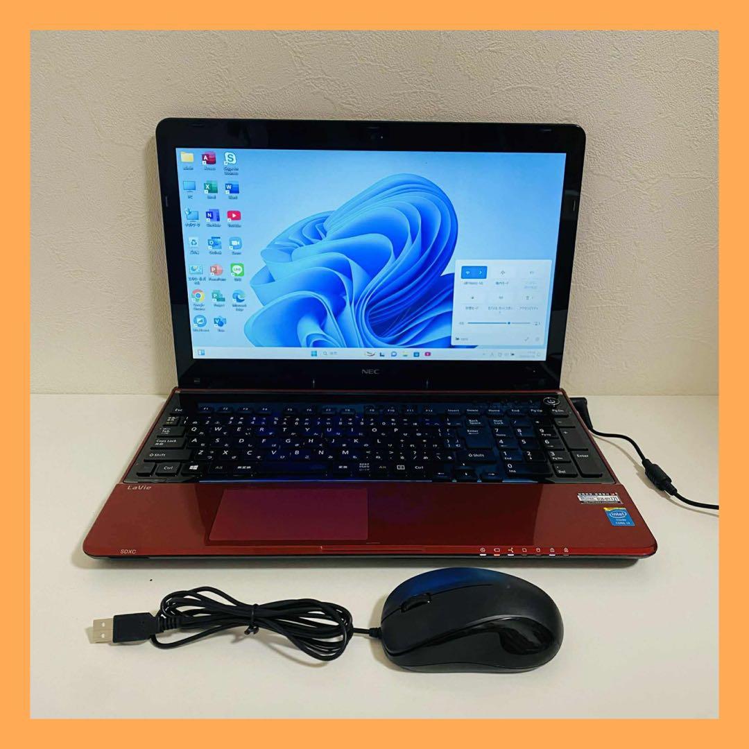 Y33 NECノートパソコンSSD高速 Windows11オフィス2024付き