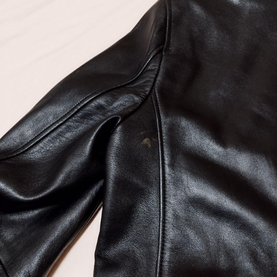 ナノ・ユニバース　シングルライダースジャケット　羊皮　Mサイズ