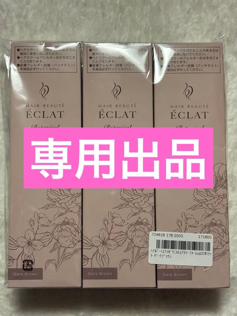 ヘアボーテ エクラ ボタニカルエアカラーフォームup ダークブラウン3本set