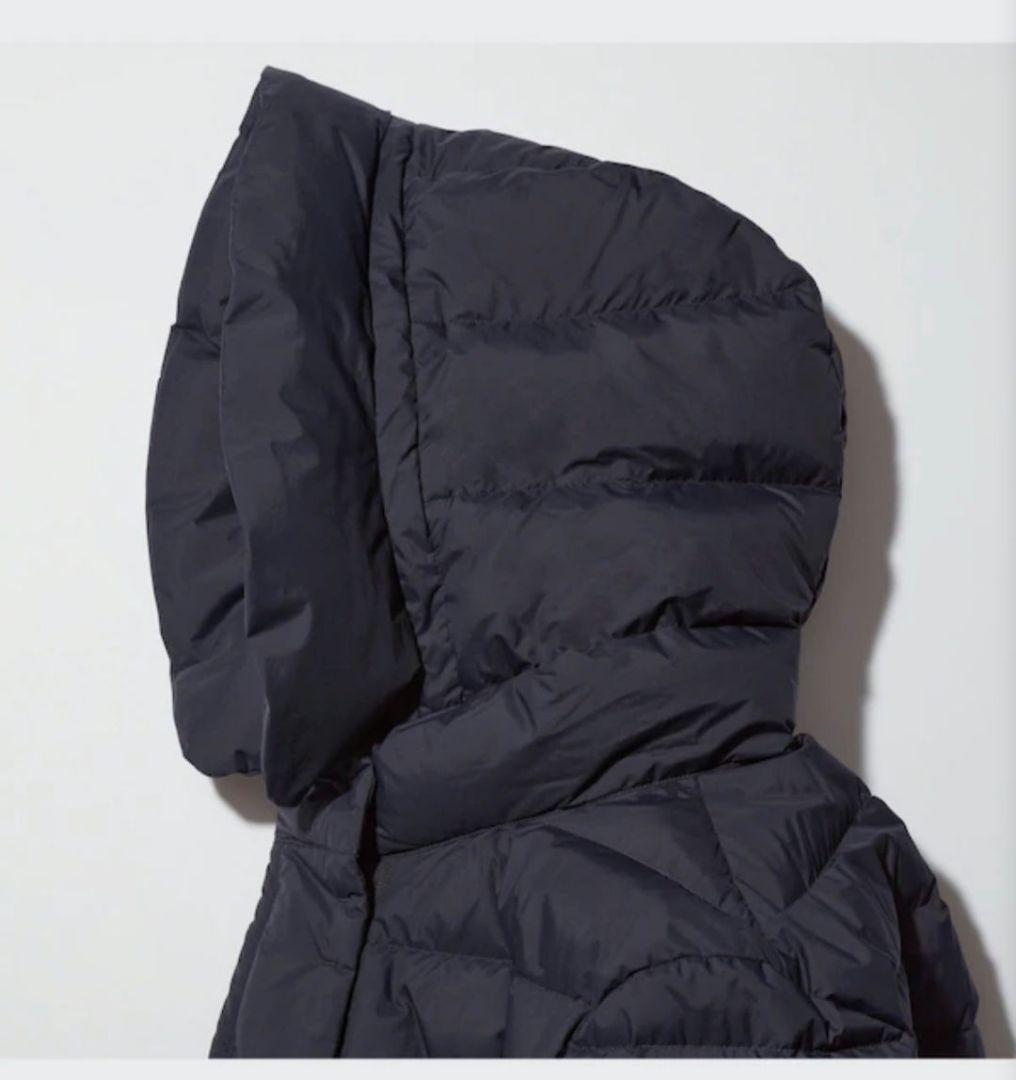 ユニクロ　プラスJ　ウルトラライトダウンフーデッドコート　ブラックXL