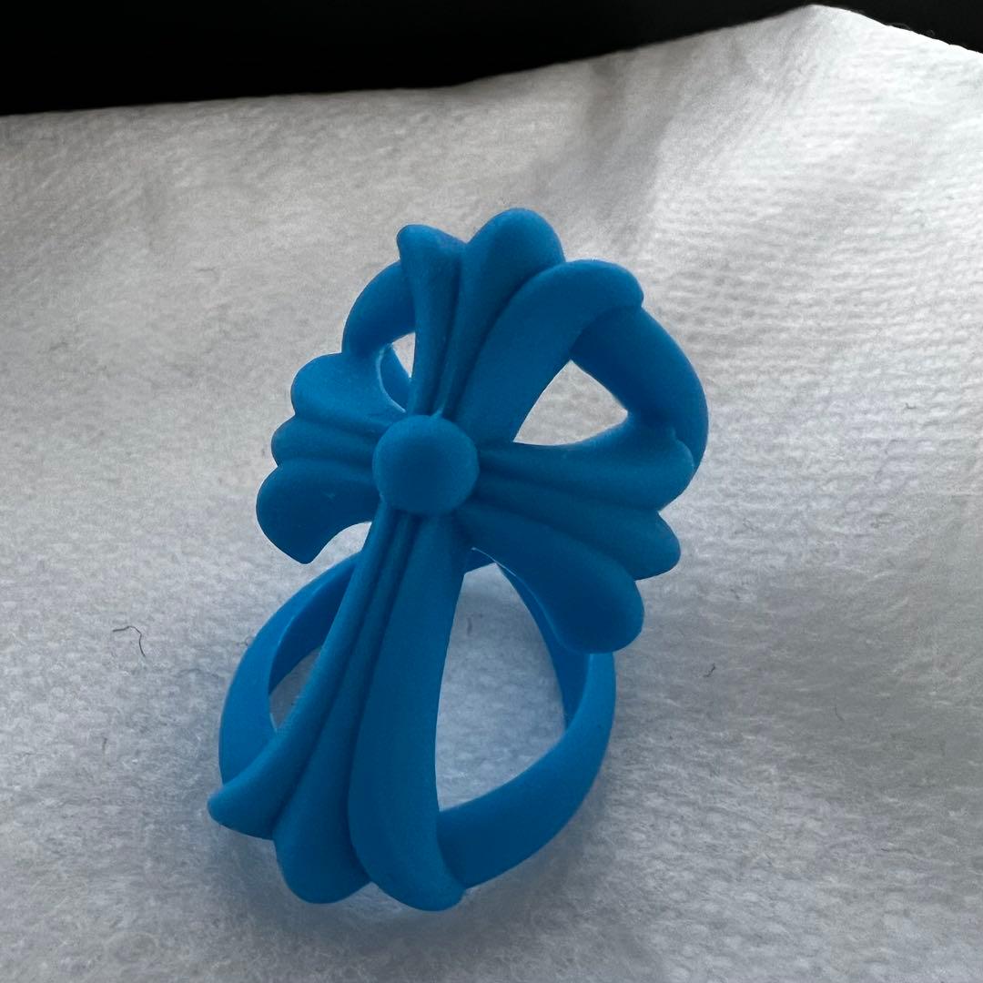 ア*ム様 クロムハーツ｜シリコンリング ブルー クロス Sサイズ