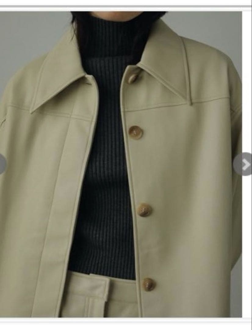 アンヌーク　エコレザーオーバージャケット