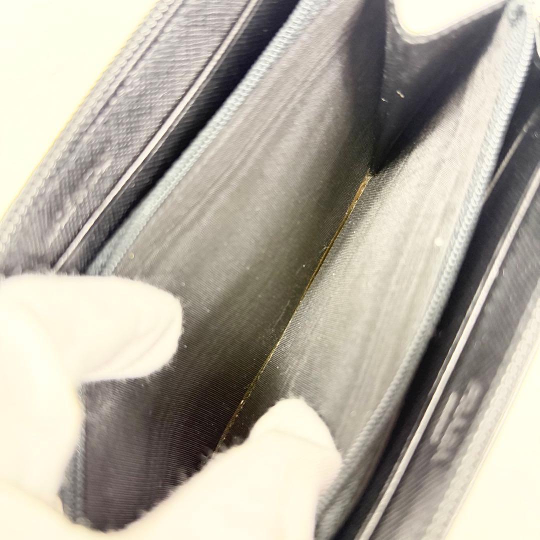 美品 PRADA サフィアーノ ラウンドファスナー 長財布 プラダ