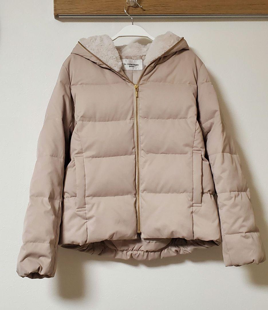 【週末限定価格】le.coeur blanc ファーフードショートダウンLサイズ