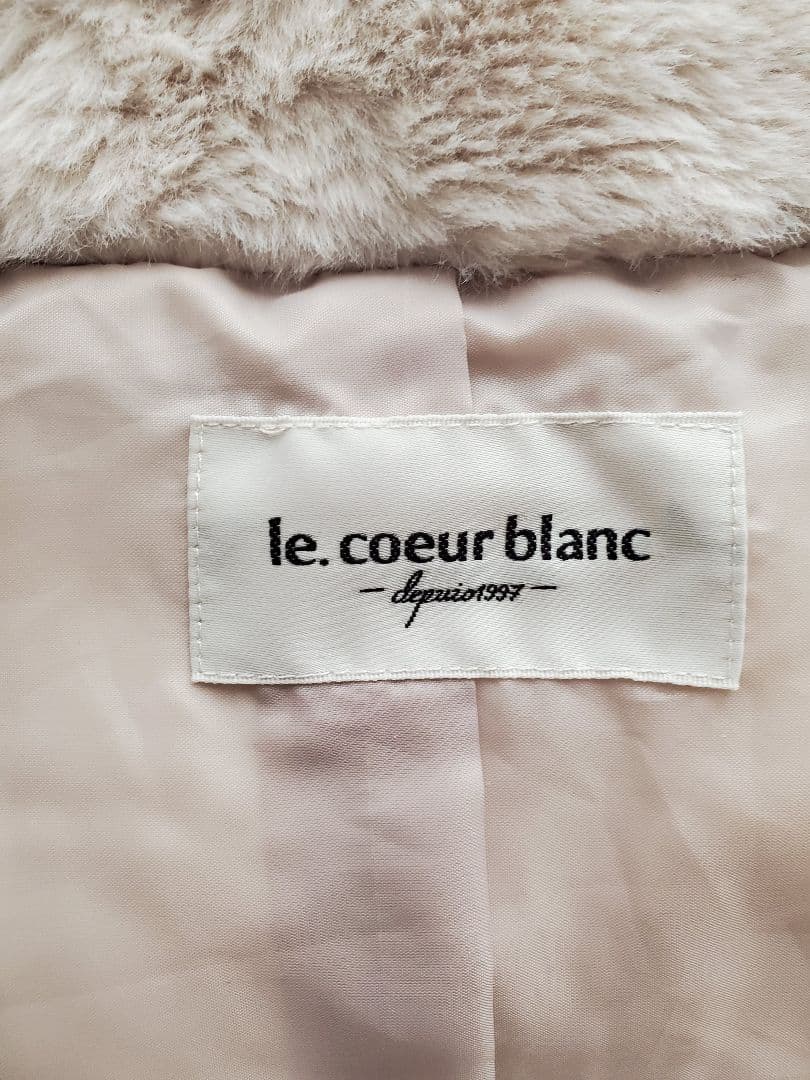 【週末限定価格】le.coeur blanc ファーフードショートダウンLサイズ