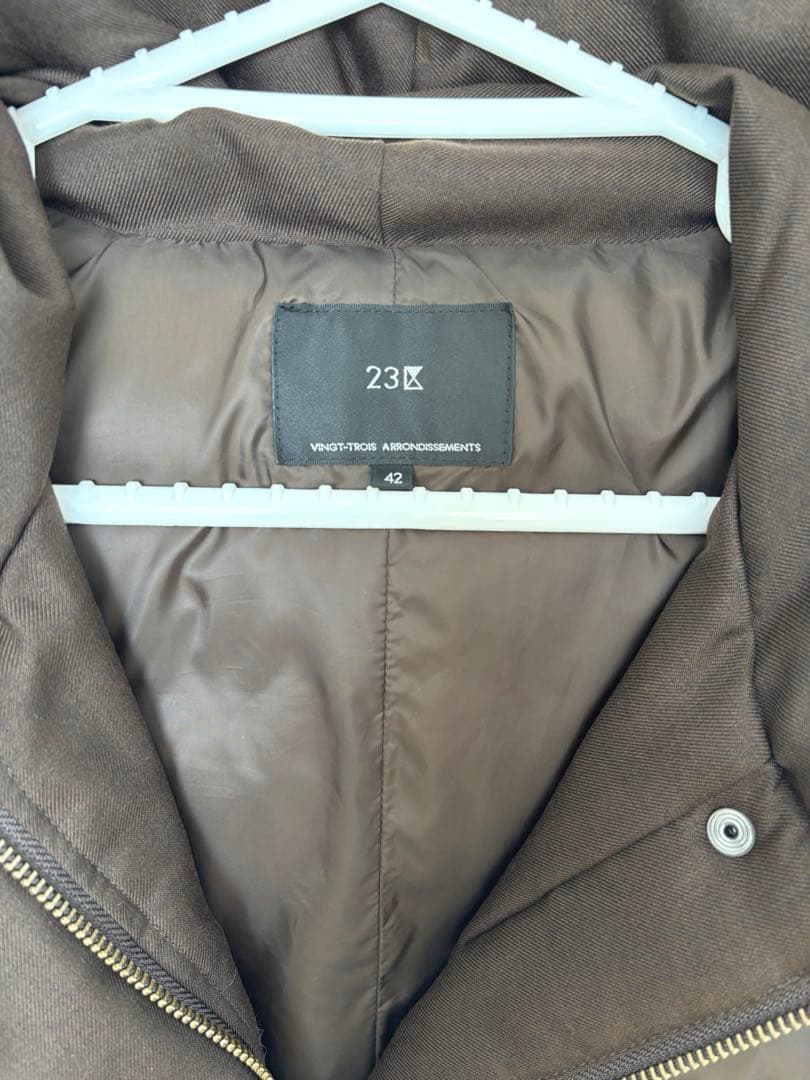 fuu様23区【VERY】洗える シレータフタ ミドル丈 ダウンコート 42