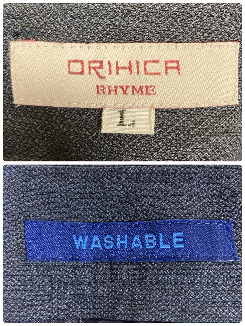 極美品　オリヒカ　セットアップスーツ　ウォッシャブル　ネイビー　XL/Lサイズ