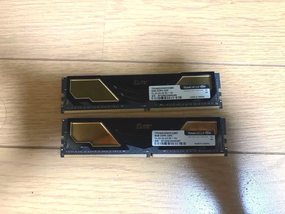 TEAM DDR4 3200Mhz 16GBメモリ