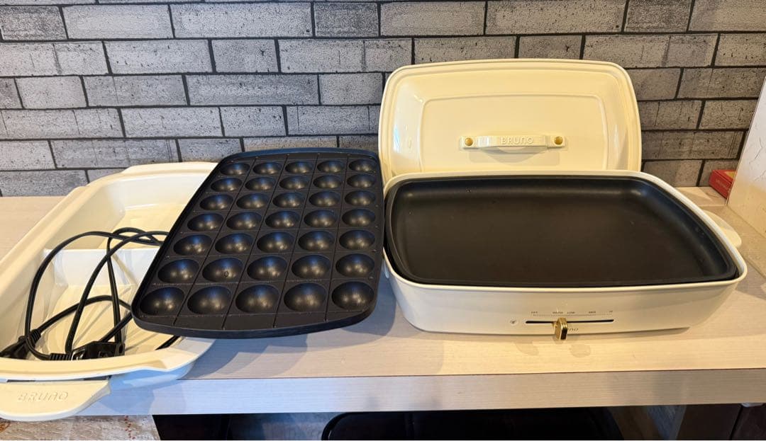 BRUNO グランデサイズ 仕切り鍋＆たこ焼きプレートセット